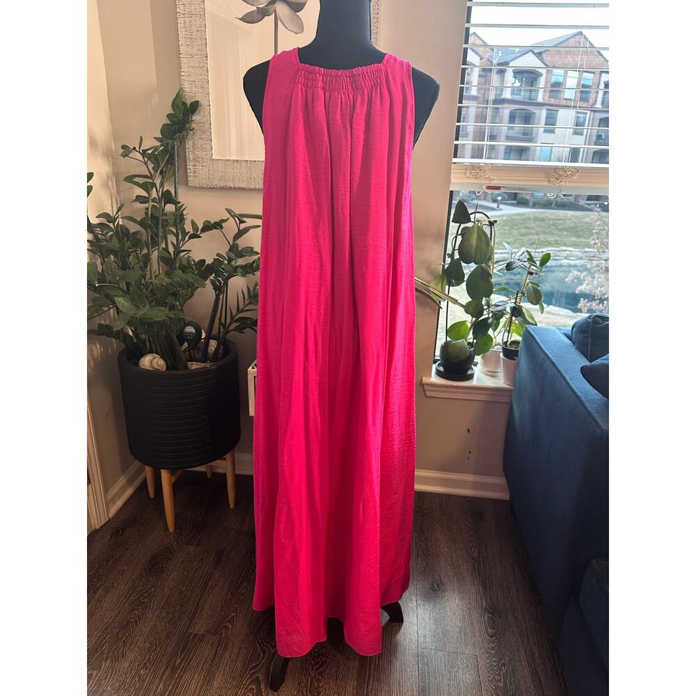 Voyageur by Mersea Hot Vibrant Pink Sleeveless Maxi Dress Sz. Small/Medium - Picture 4 of 12